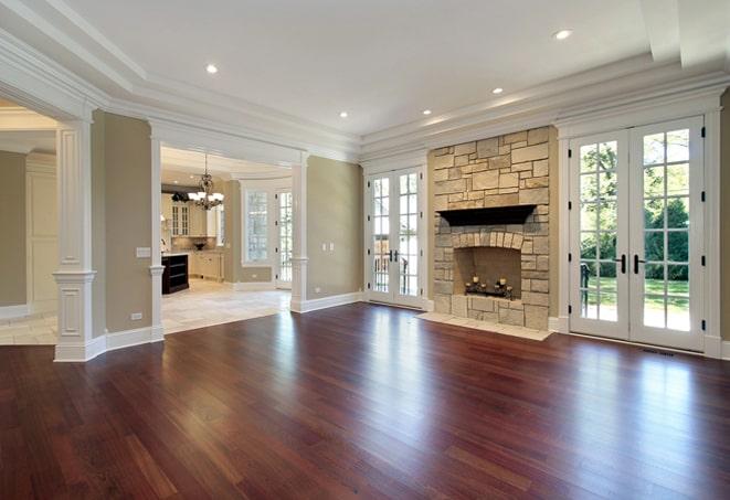 vintage parquet wood flooring in a historic home